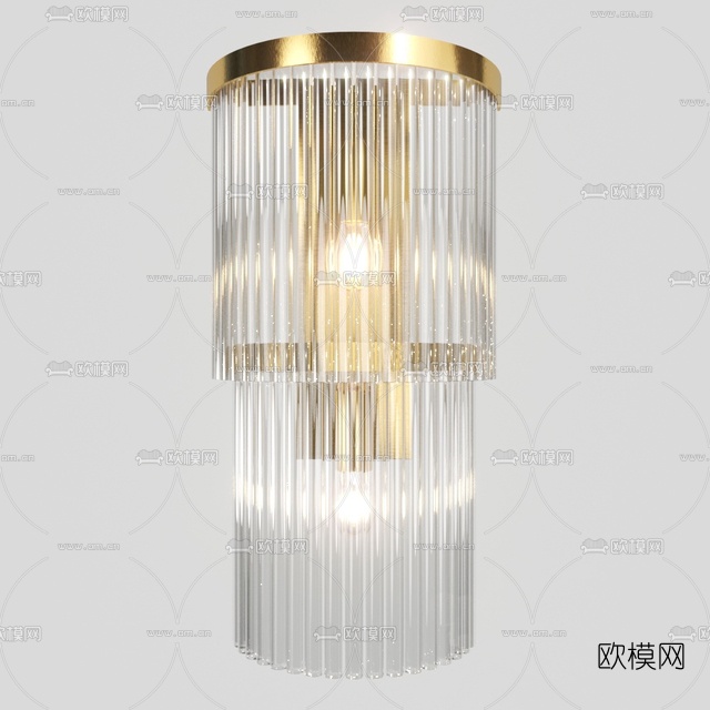 现代水晶吊灯免费3d模型