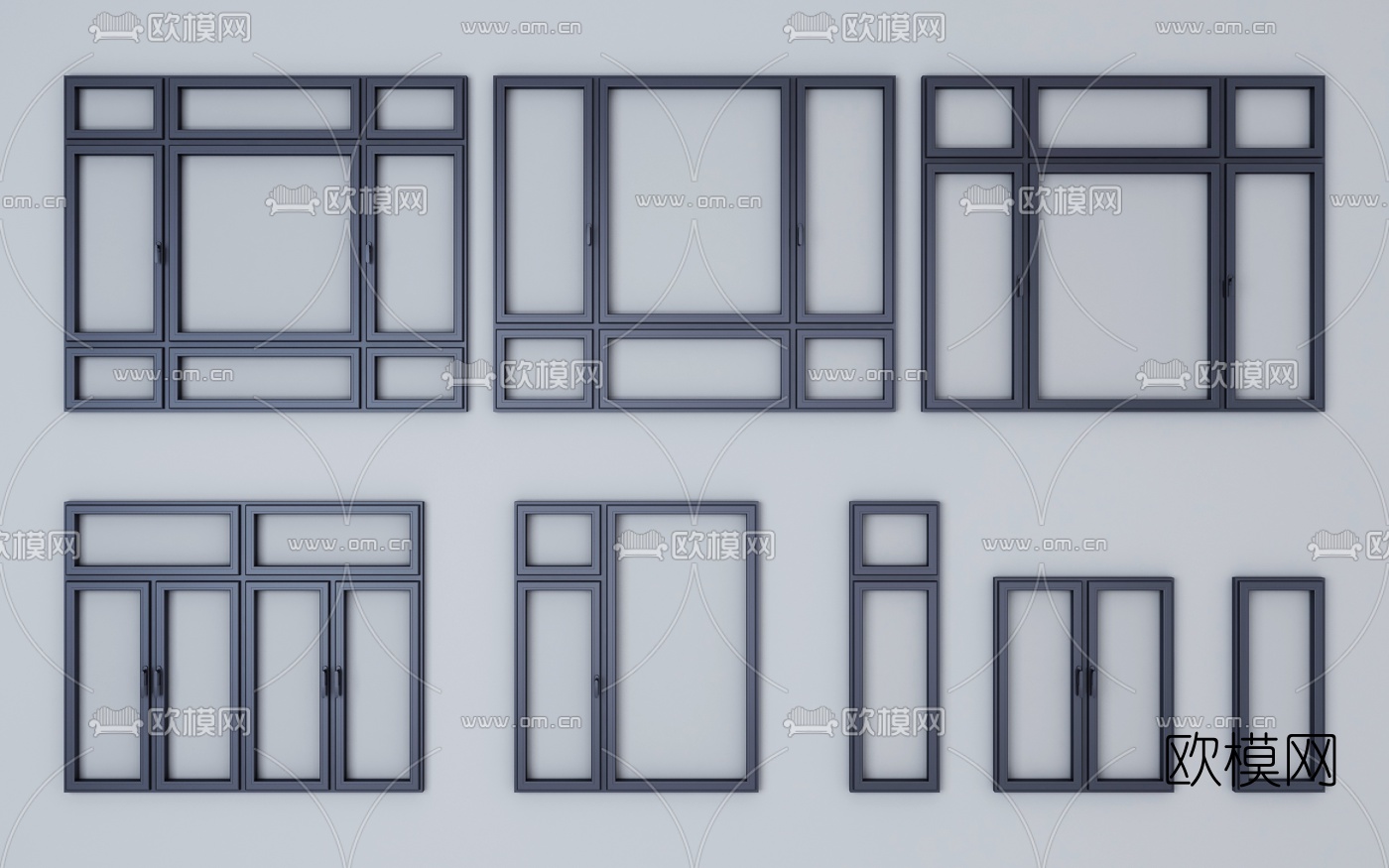 现代窗户窗框3d模型