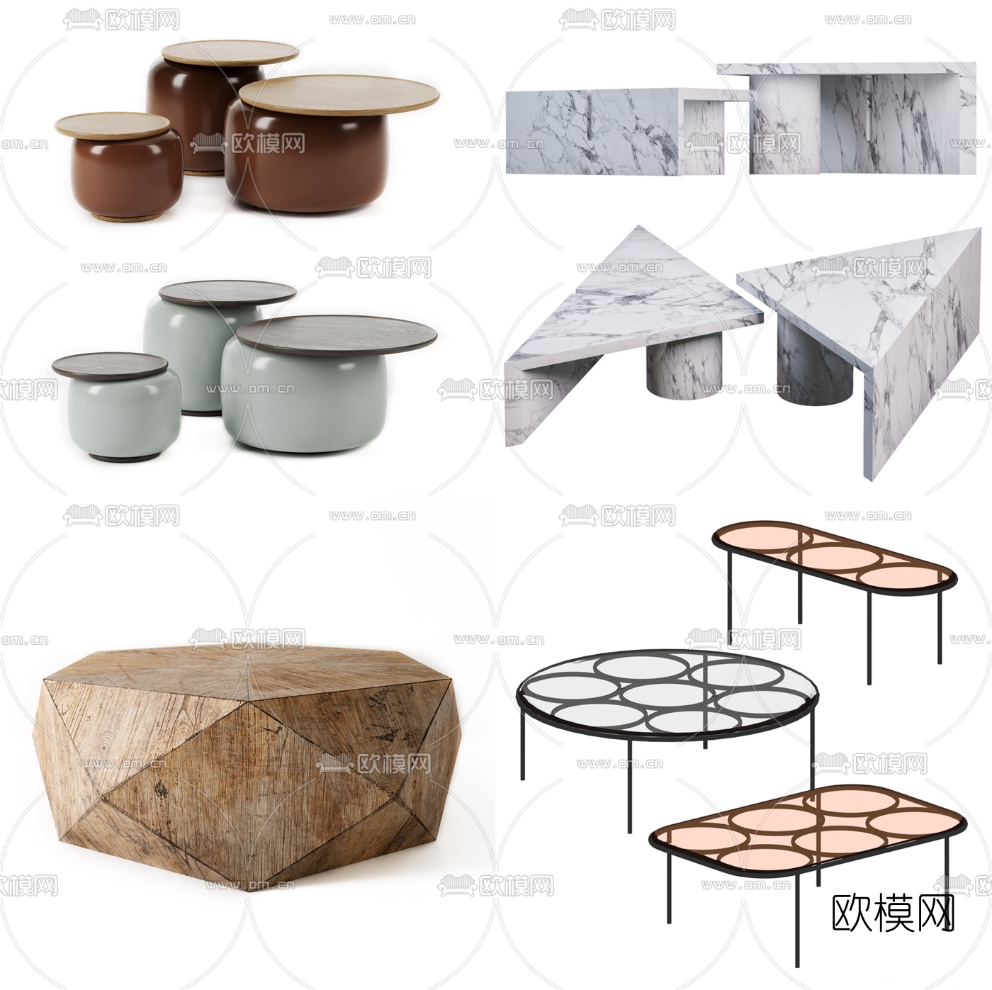 现代简约茶几3d模型