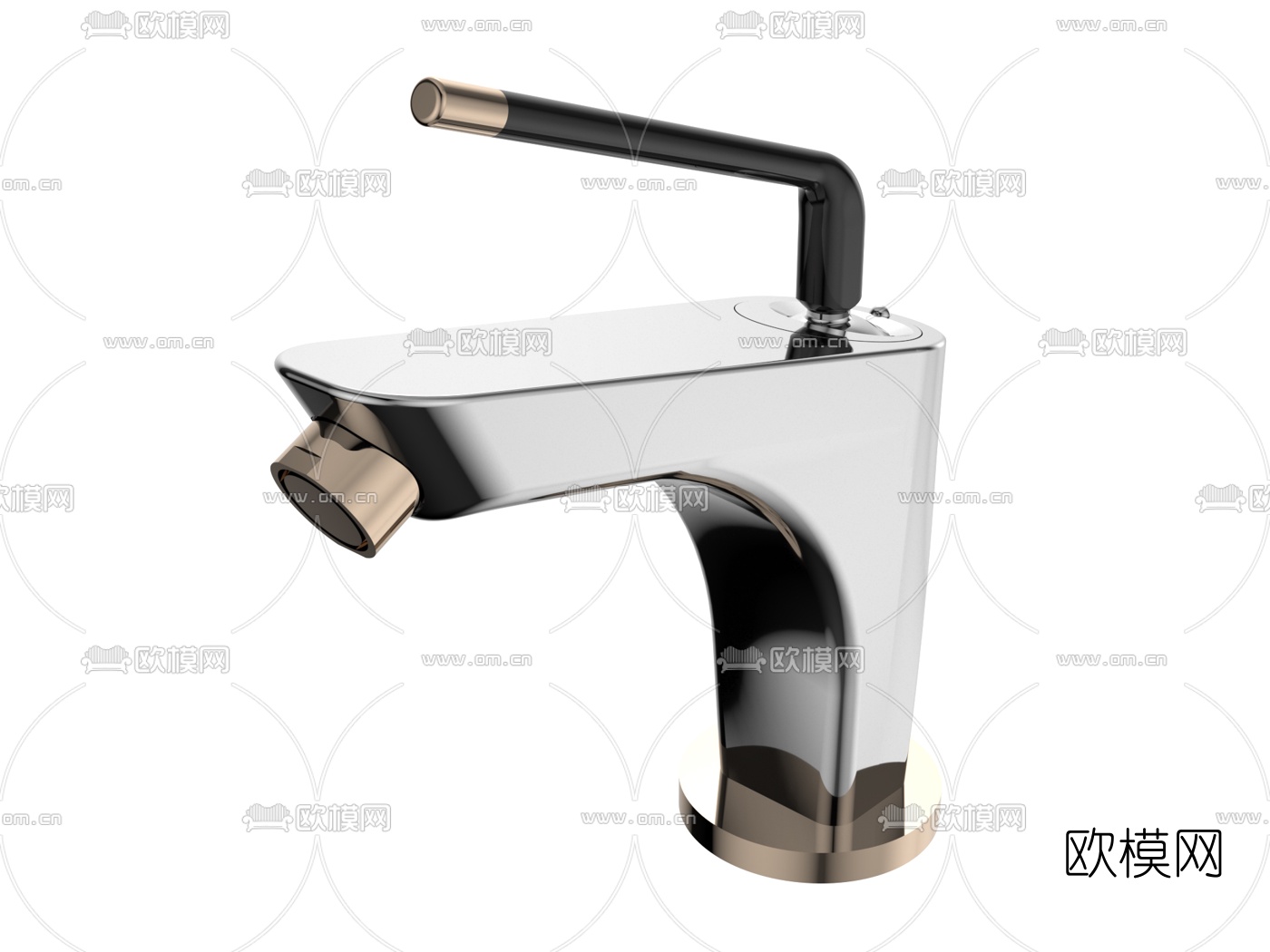 现代不锈钢水龙头3d模型