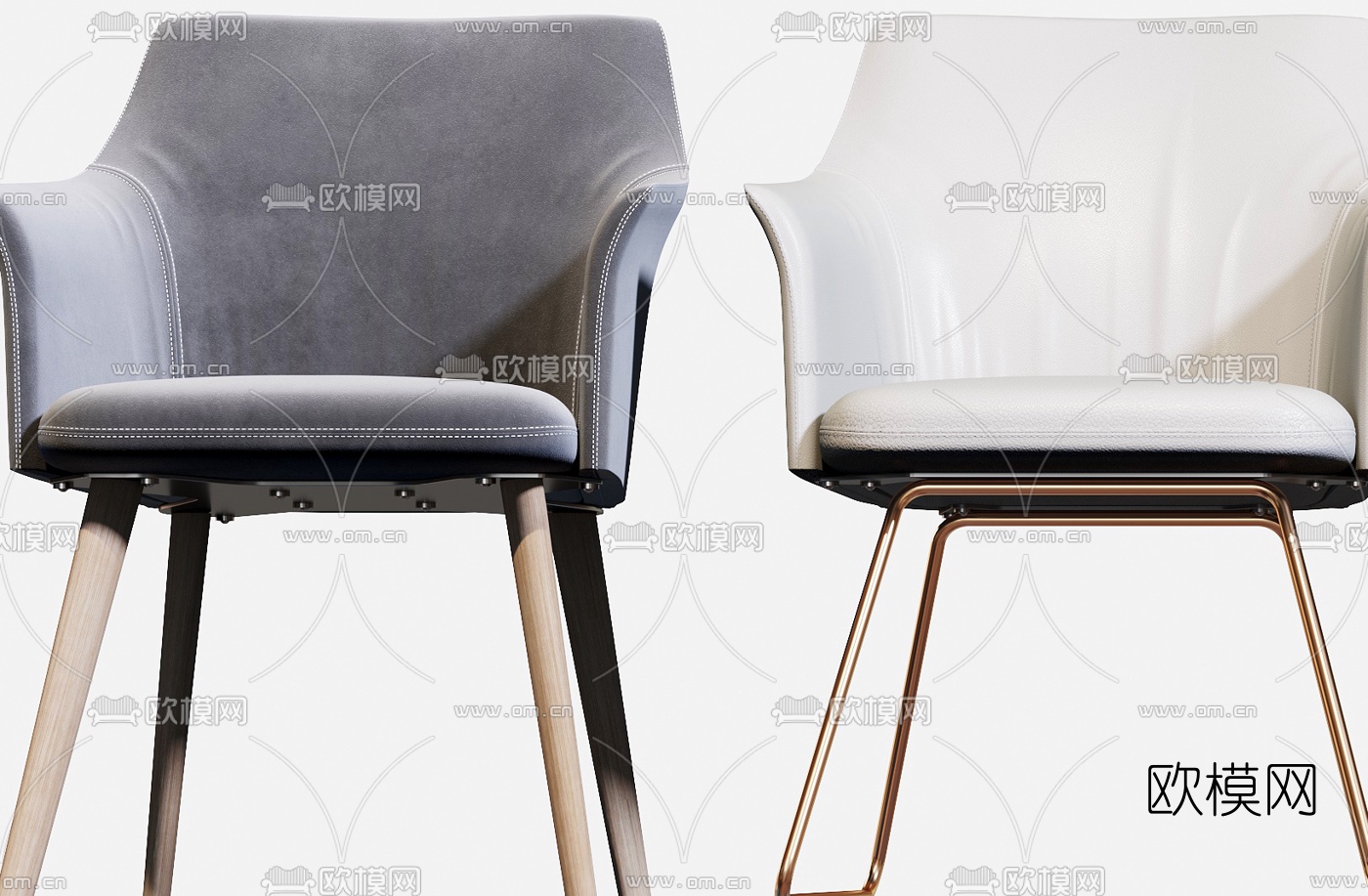 现代时尚办公椅单椅3d模型