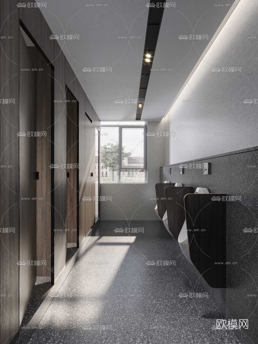 现代公共卫生间3d模型