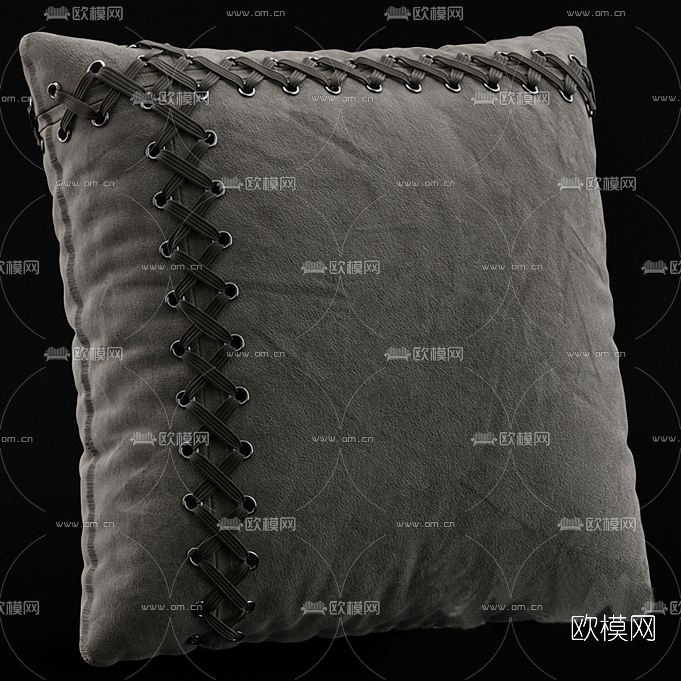 现代绒布抱枕3d模型下载