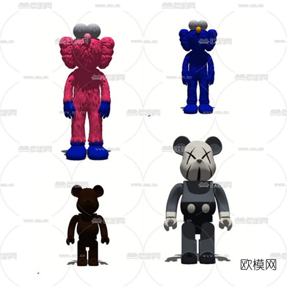 现代网红人偶玩具su模型下载（渲染图3）