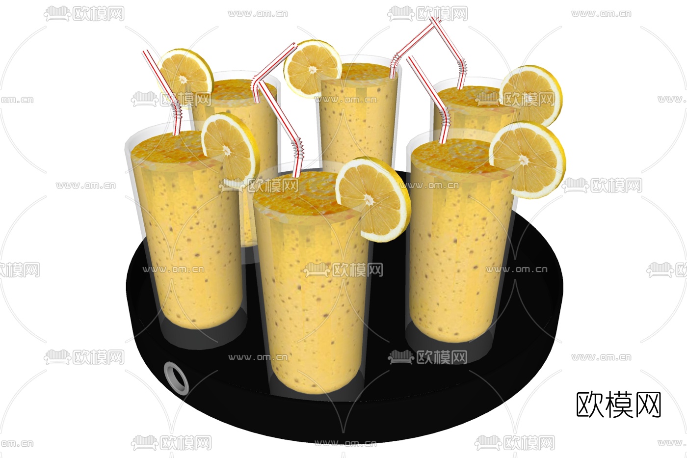 现代柠檬汁饮料su模型下载