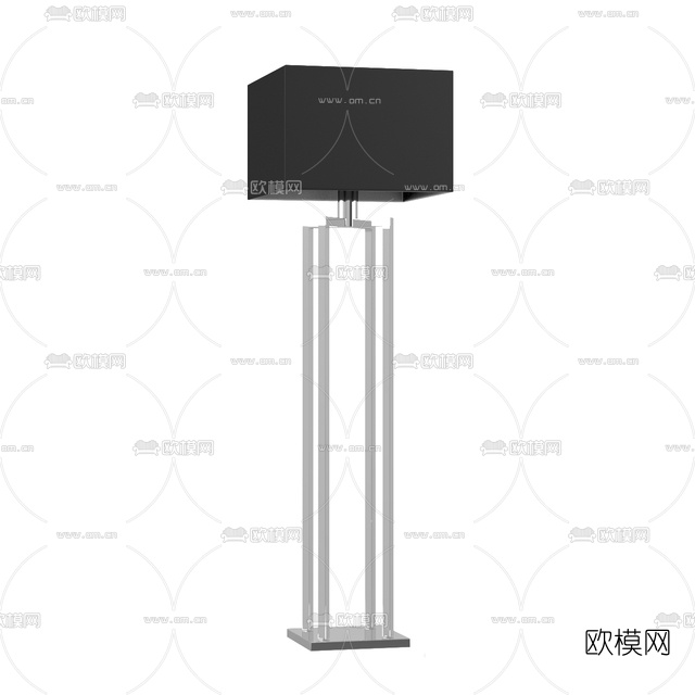 现代金属落地灯免费3d模型下载