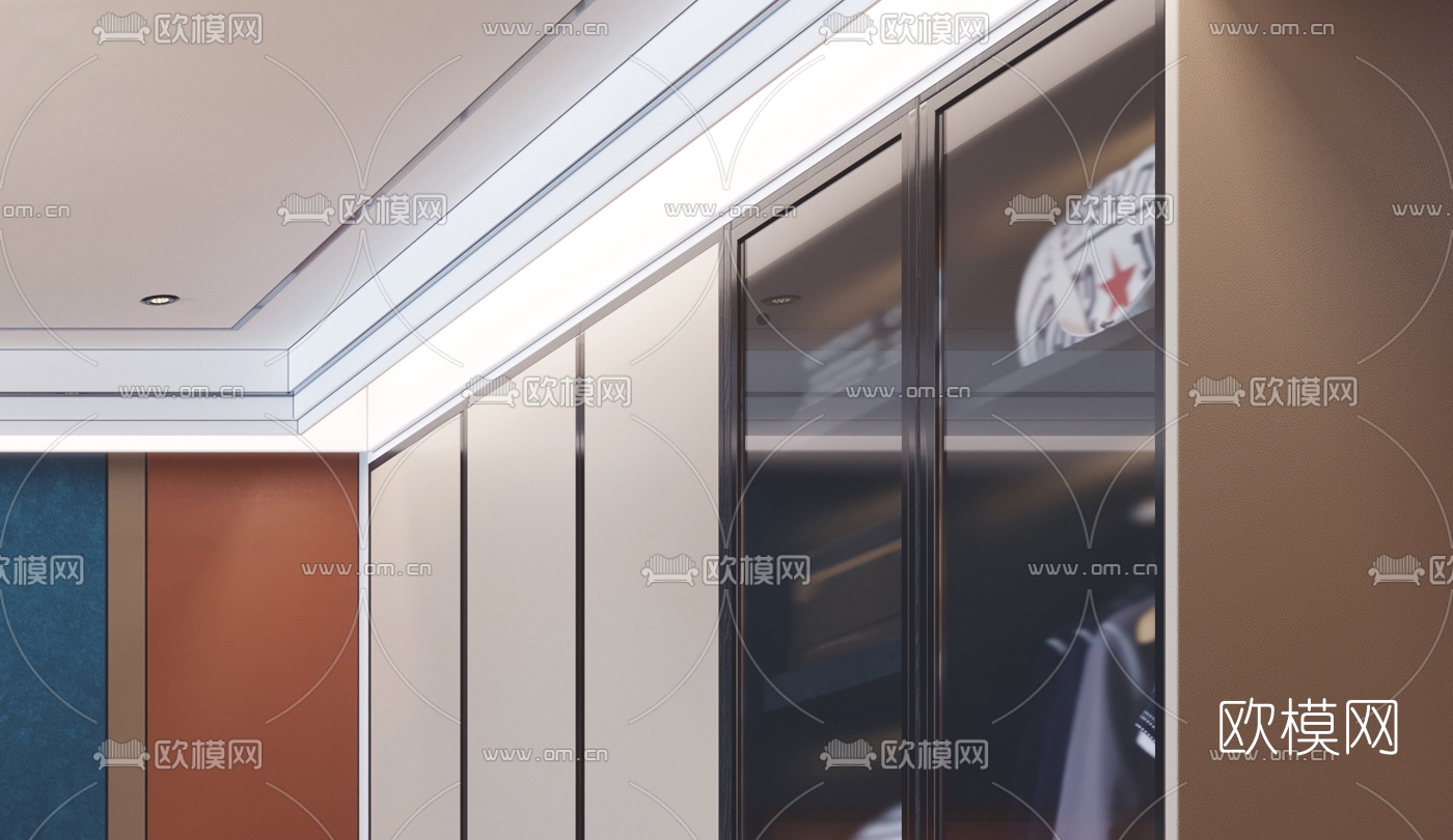 后现代卧室主人房3d模型