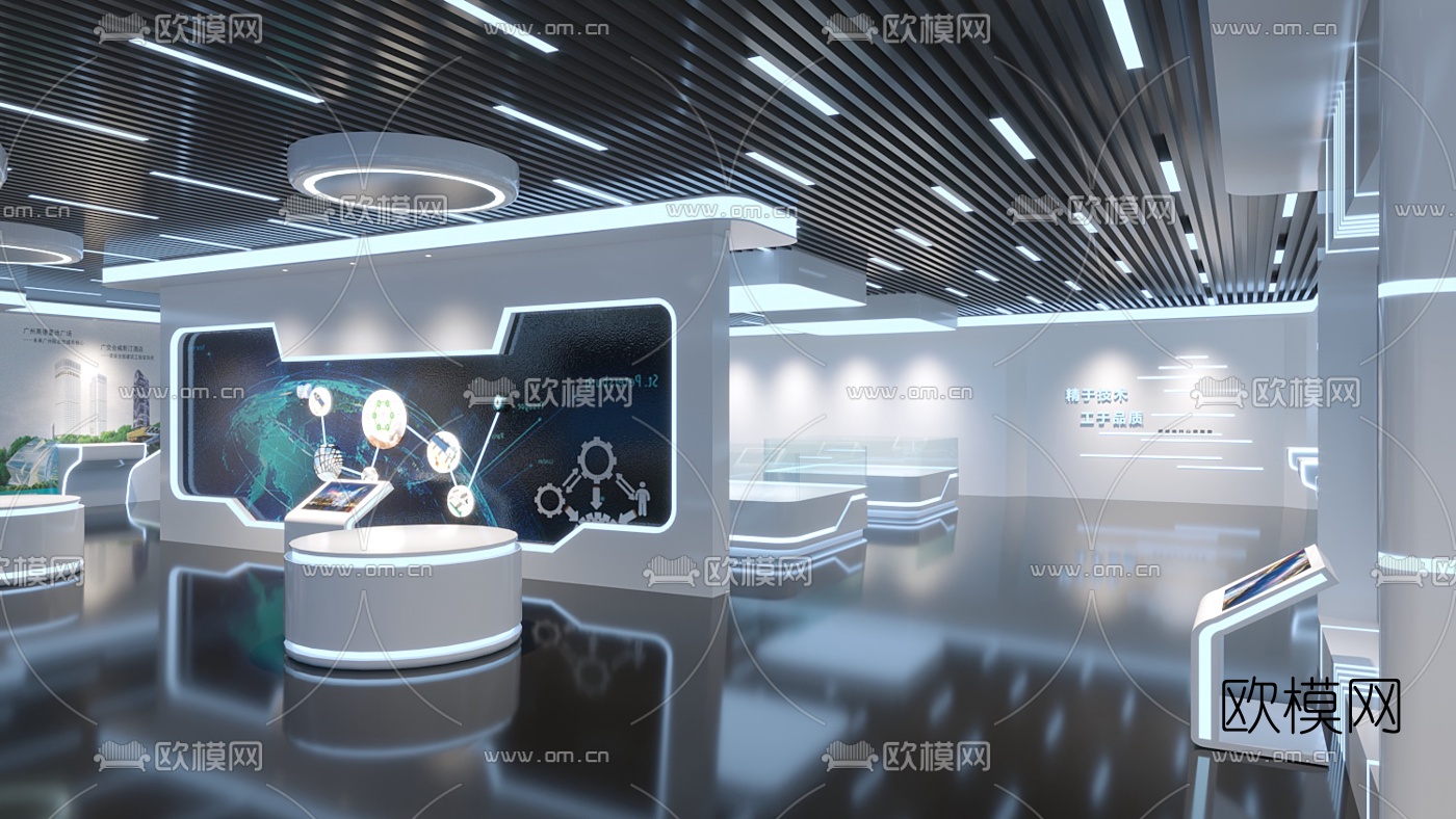 现代科技展厅3d模型