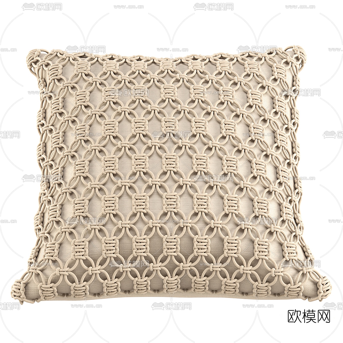 现代编织抱枕3d模型下载（渲染图2）