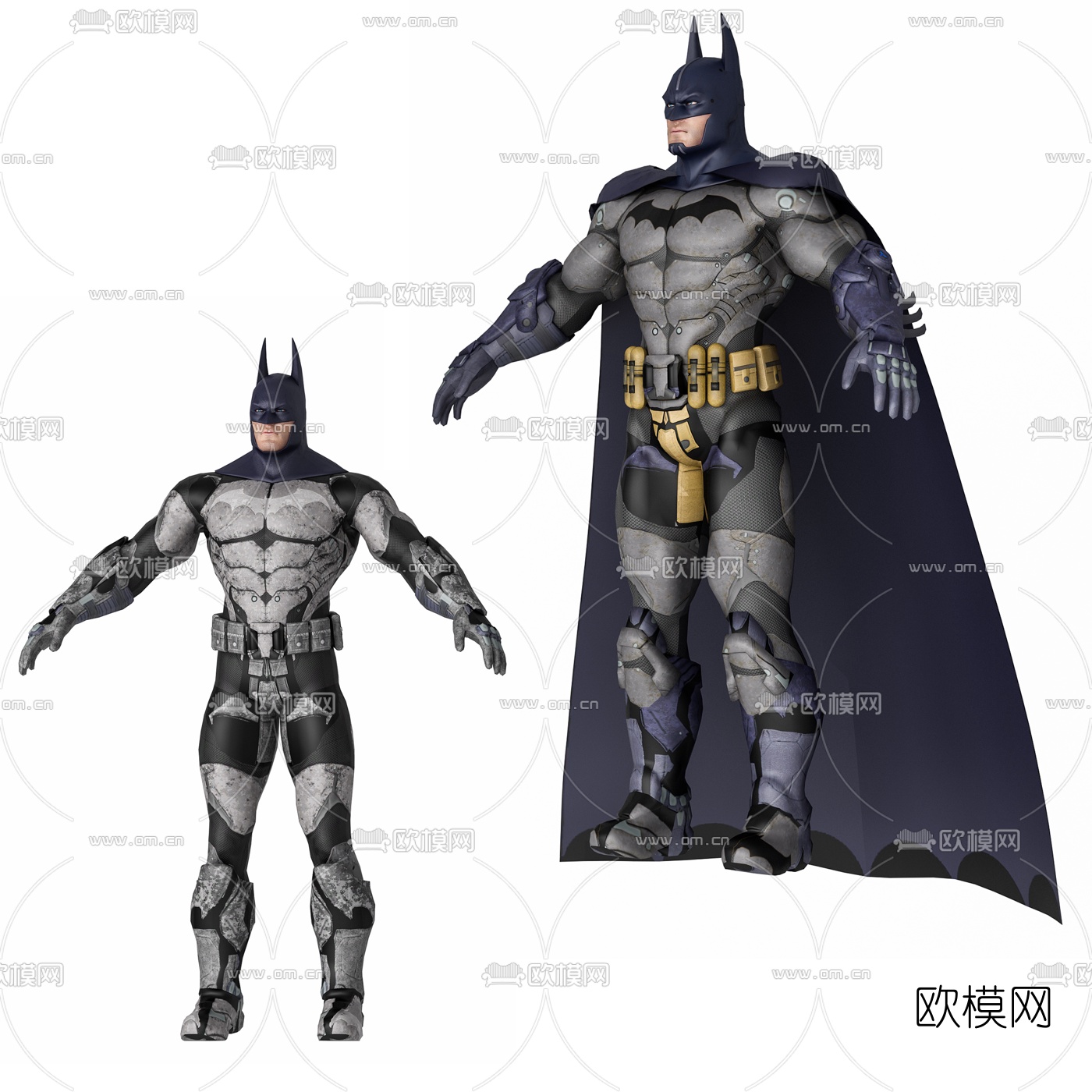 现代蝙蝠侠手办玩具3d模型下载（渲染图2）