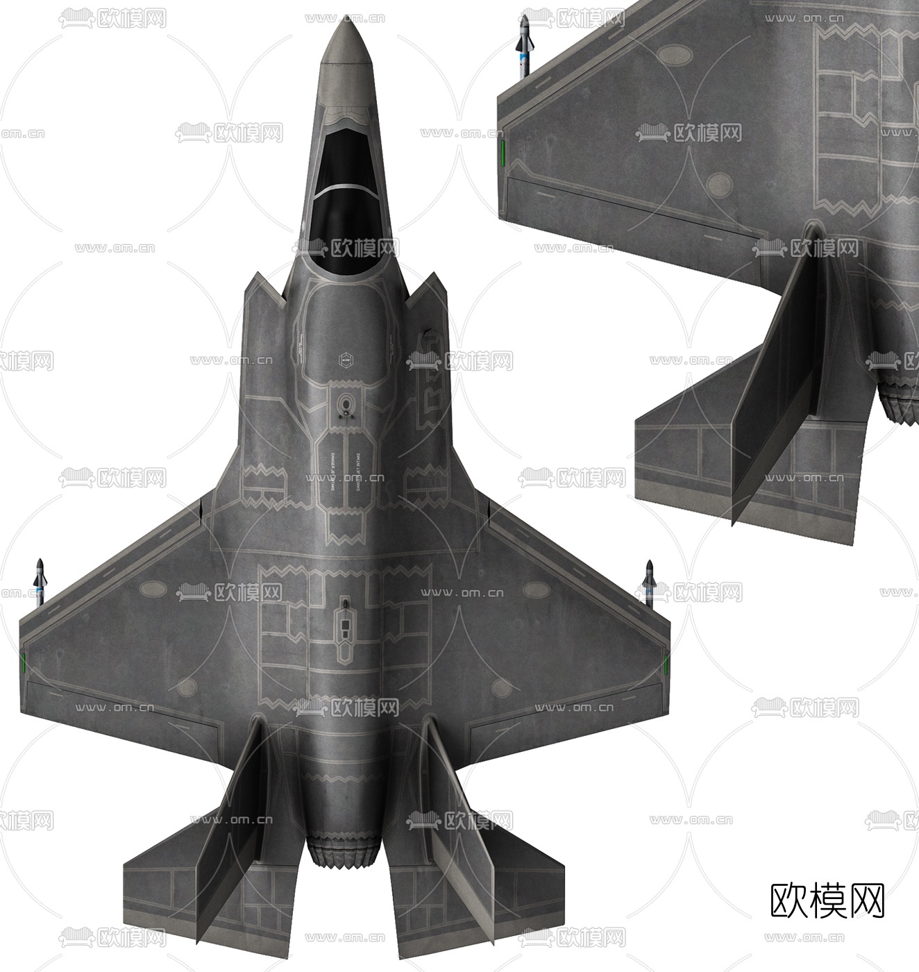 现代战斗机航模玩具3d模型