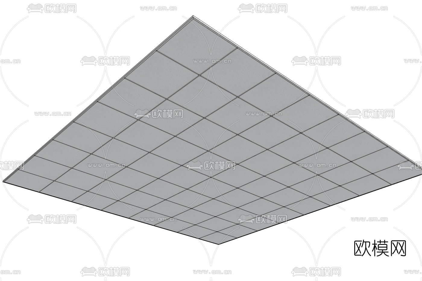 现代天花吊顶免费su模型下载