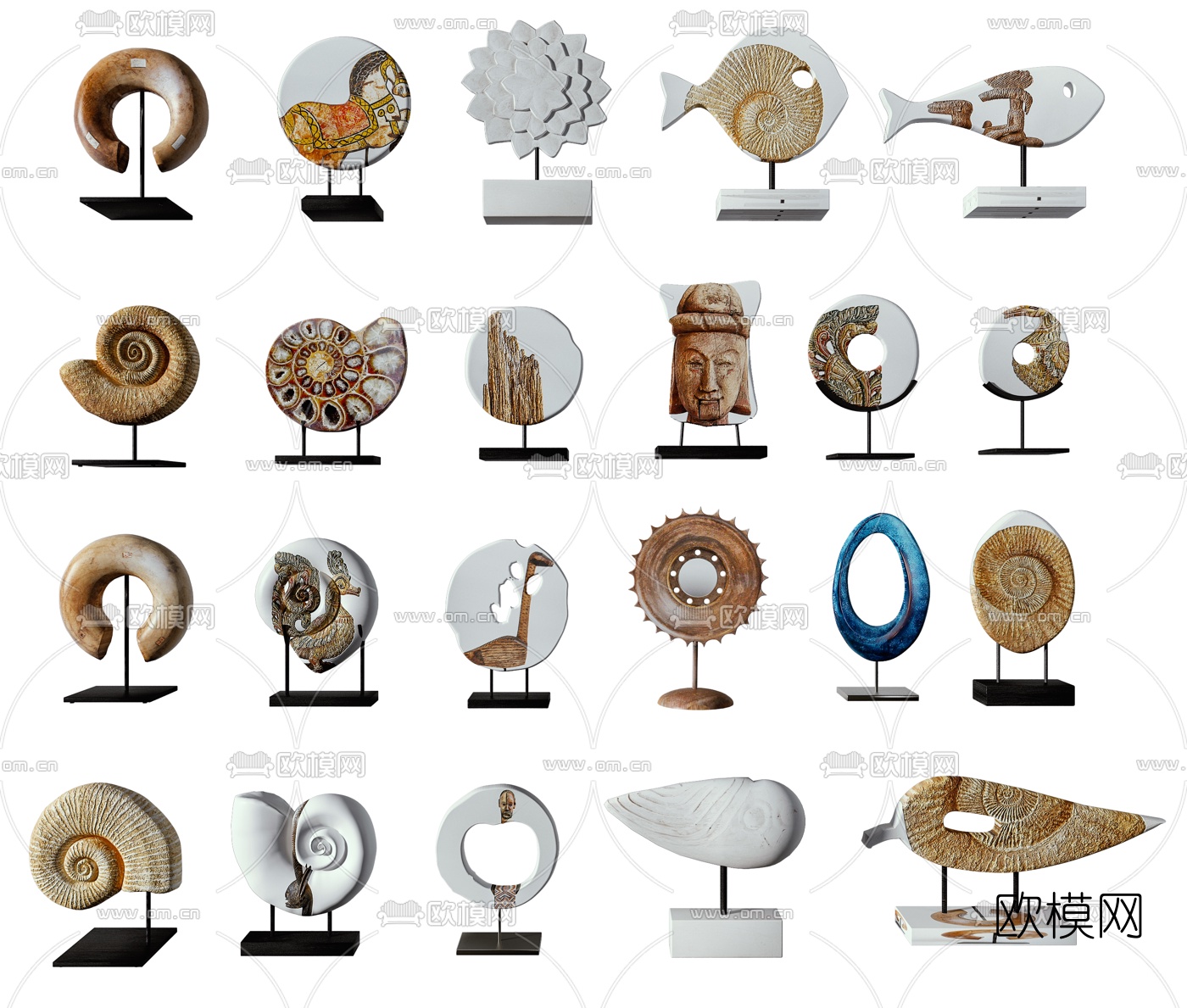 东南亚饰品摆件3d模型下载