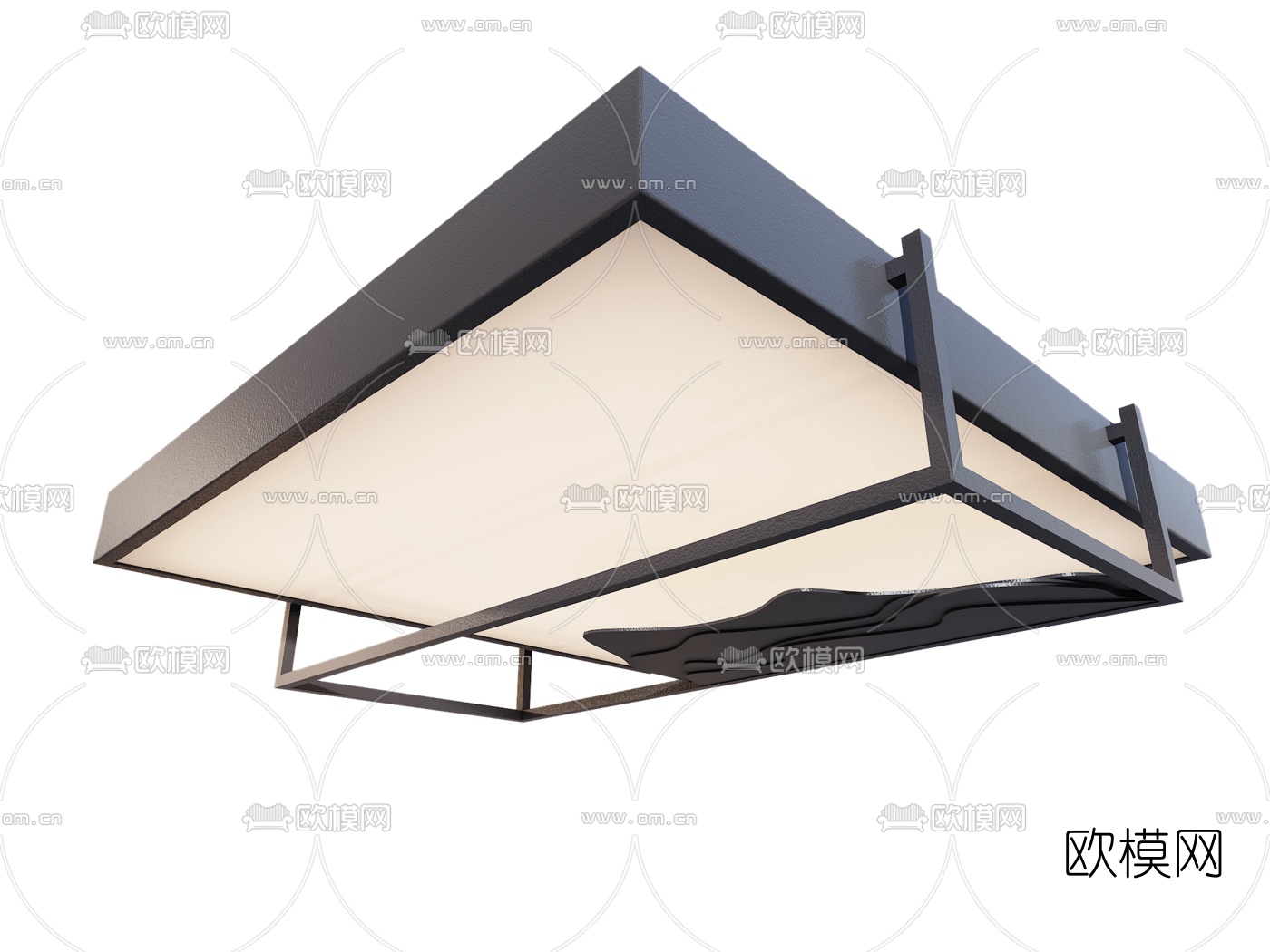 新中式吸顶灯3d模型