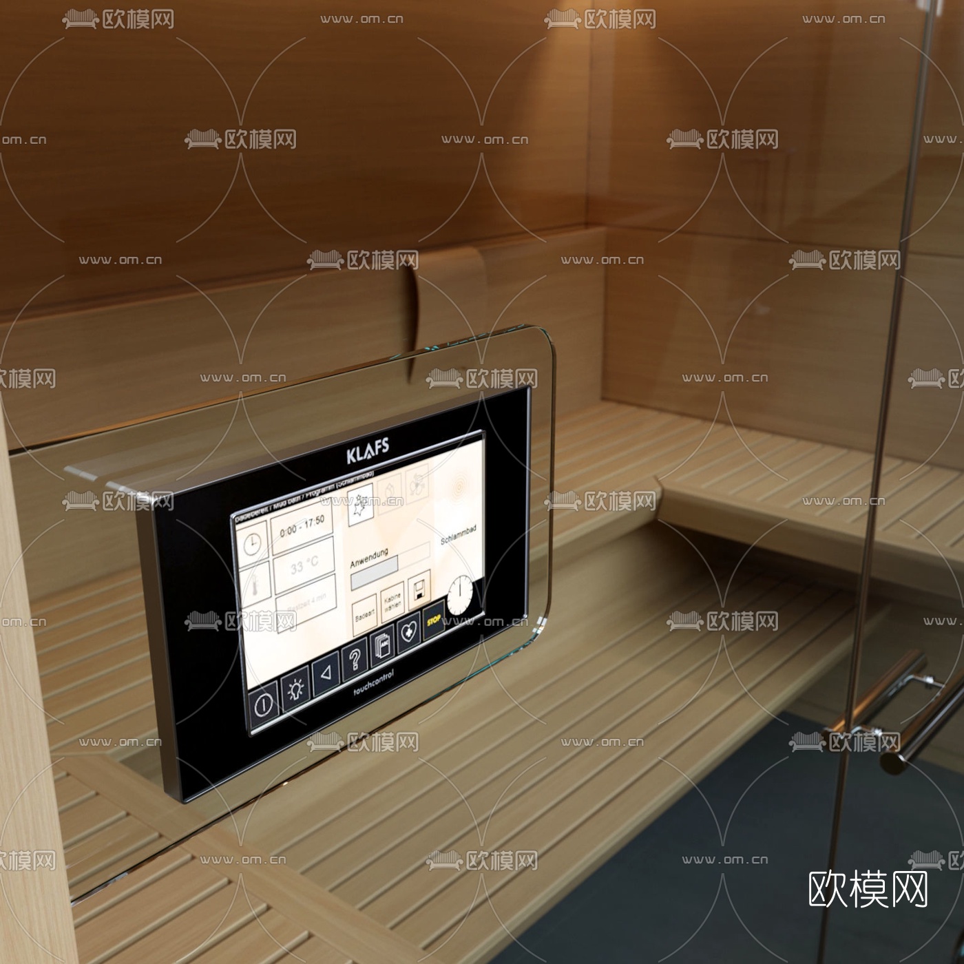 现代干蒸桑拿房3d模型