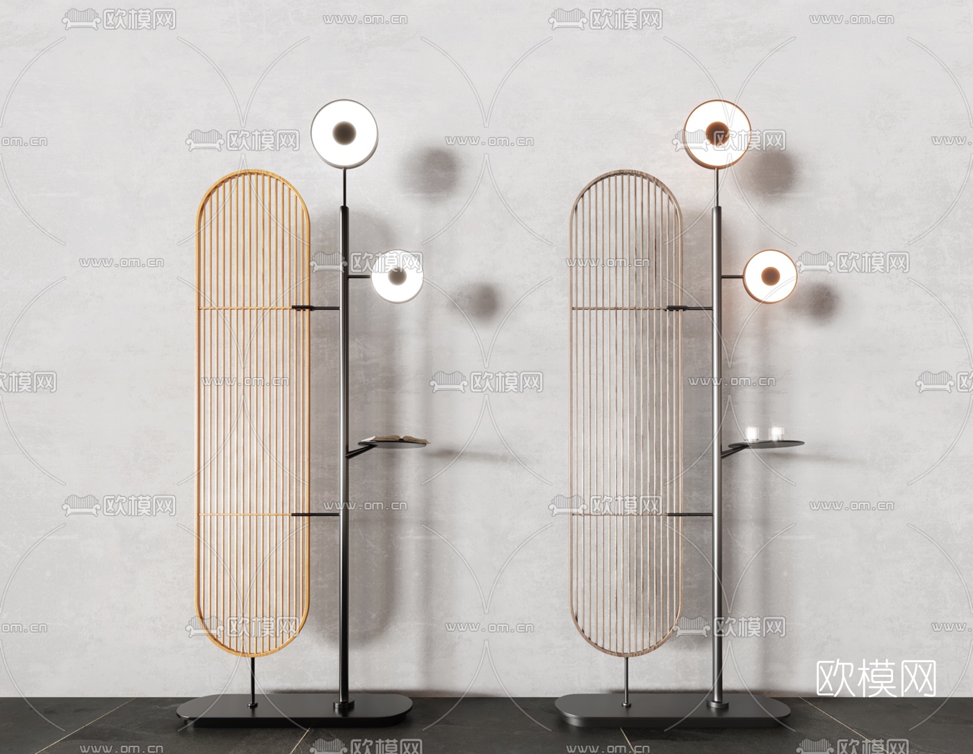 新中式个性落地灯3d模型下载