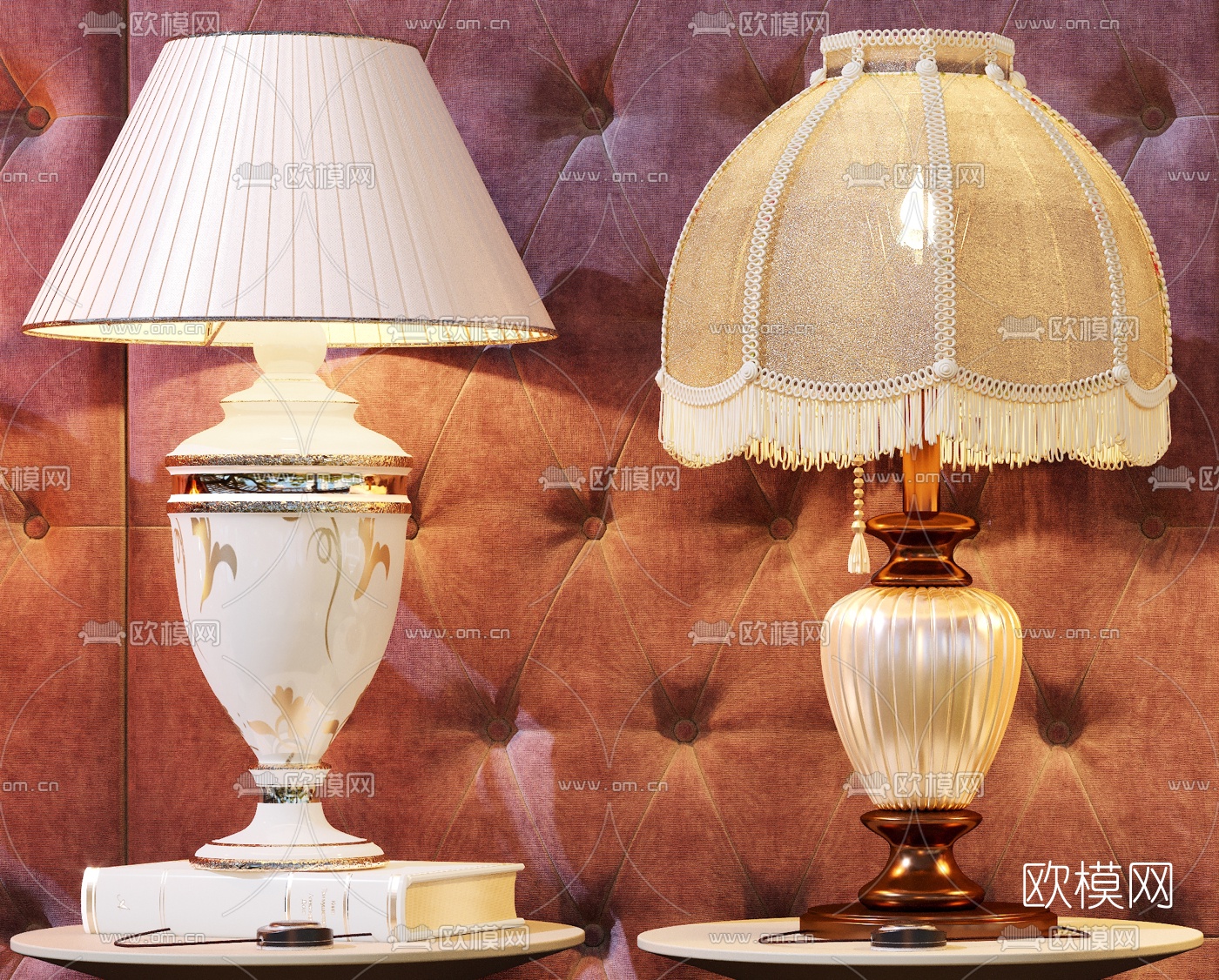 欧式奢华台灯3d模型下载（渲染图6）