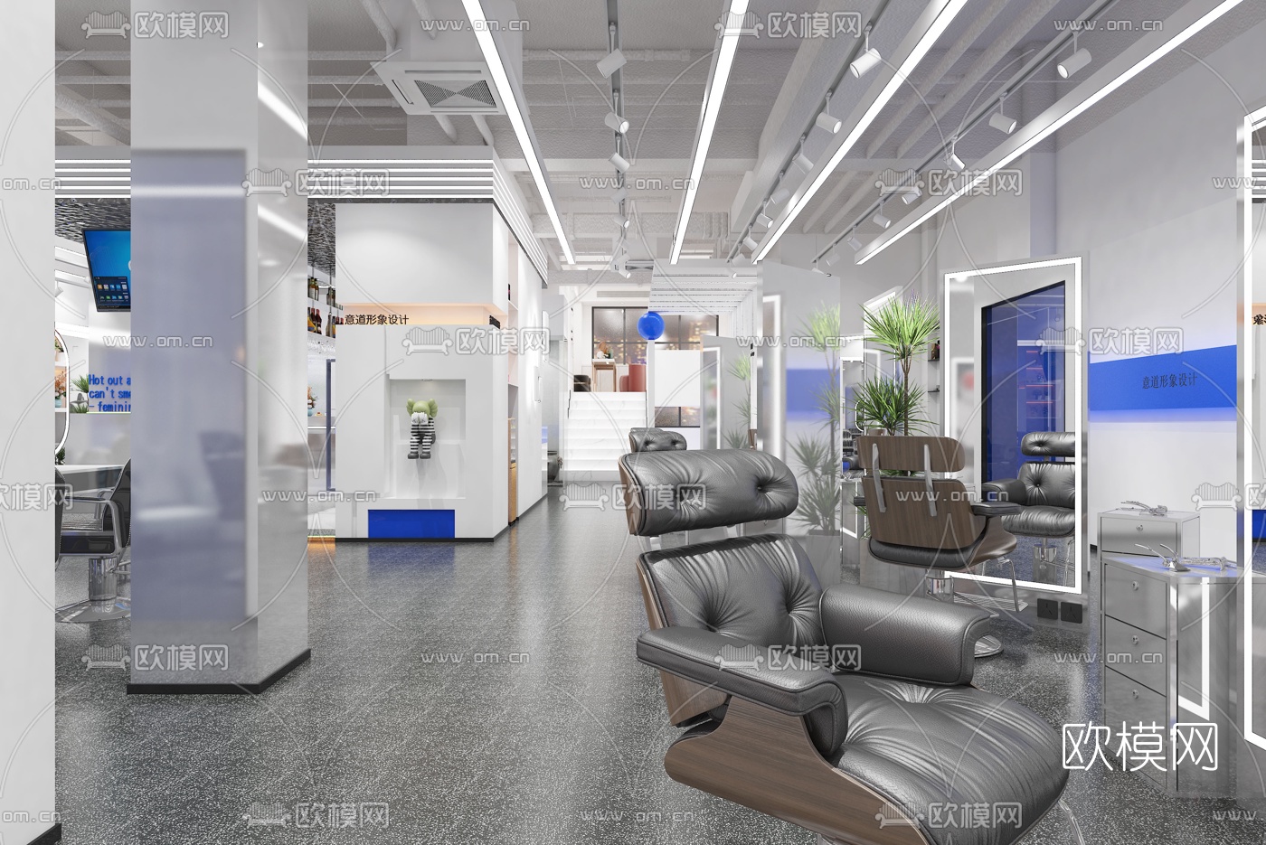 后现代理发店3d模型下载（渲染图2）