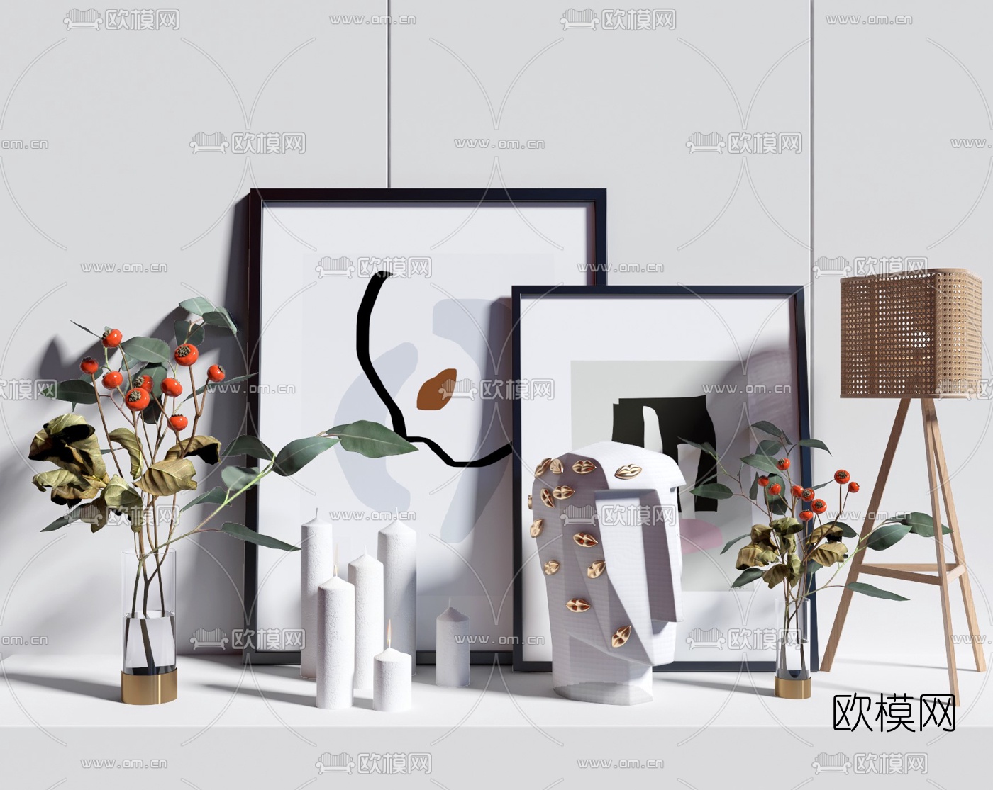 现代花瓶饰品摆件3d模型