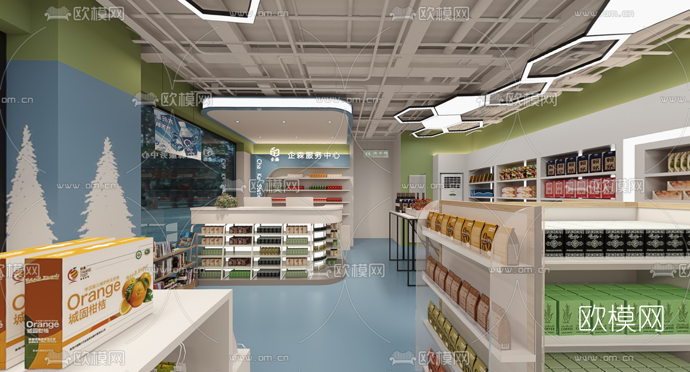 后现代零食专卖店cr全景3d模型