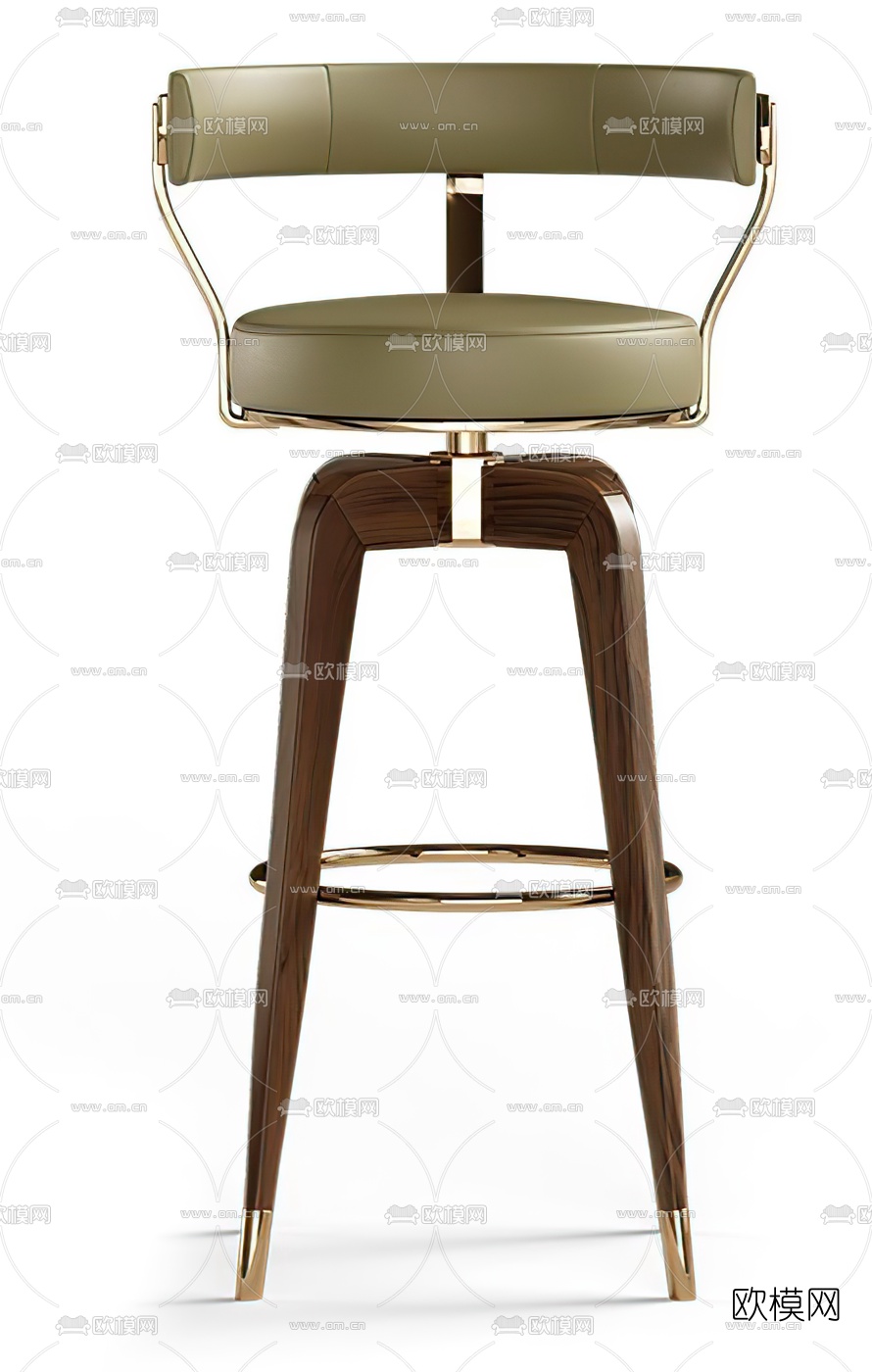 现代轻奢吧台椅3d模型下载（渲染图4）