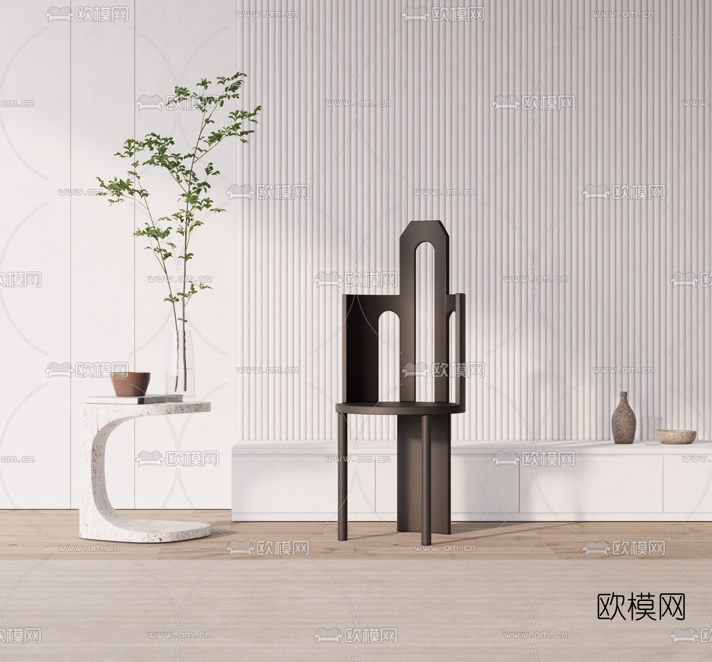现代休闲椅su模型