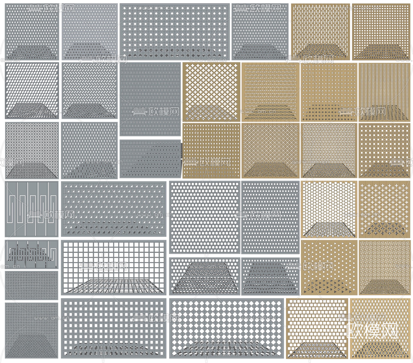 铝板镂空雕花板su模型,所属分类为构件,建议使用sketchup2008软件打开