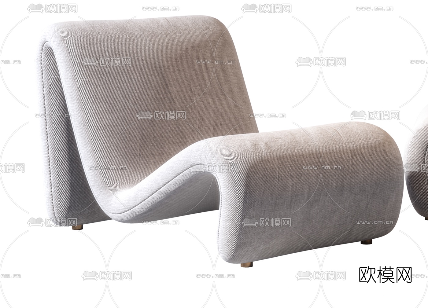 现代躺椅休闲椅3d模型
