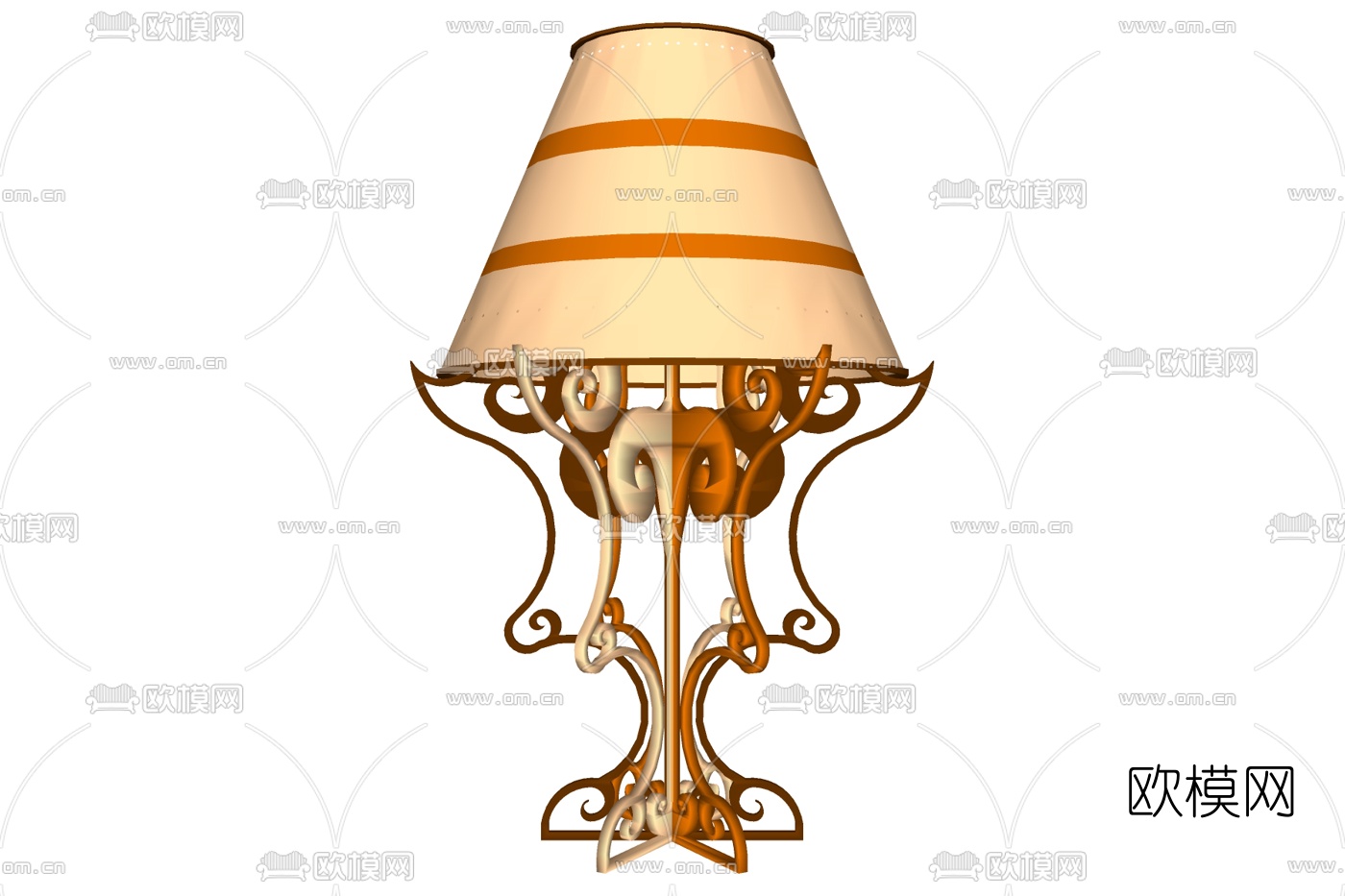 欧式台灯su模型下载