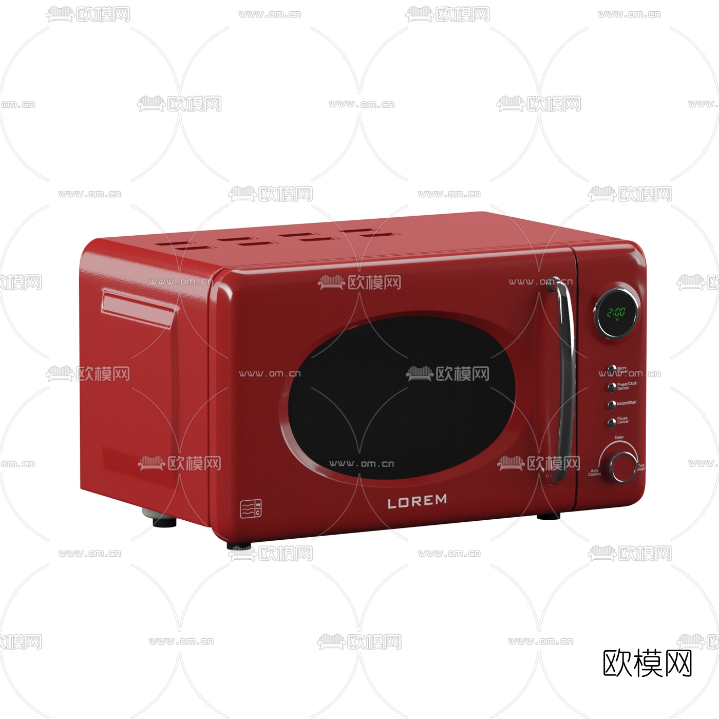 现代微波炉3d模型下载（渲染图2）