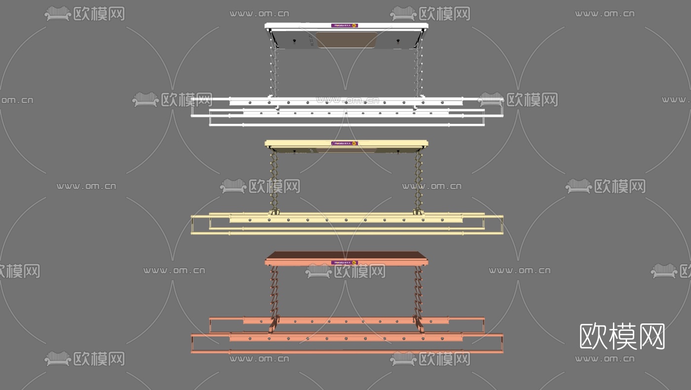 现代自动升降晾衣架su模型