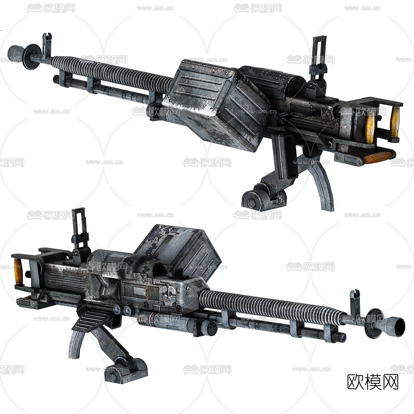 现代重机枪热兵器3d模型