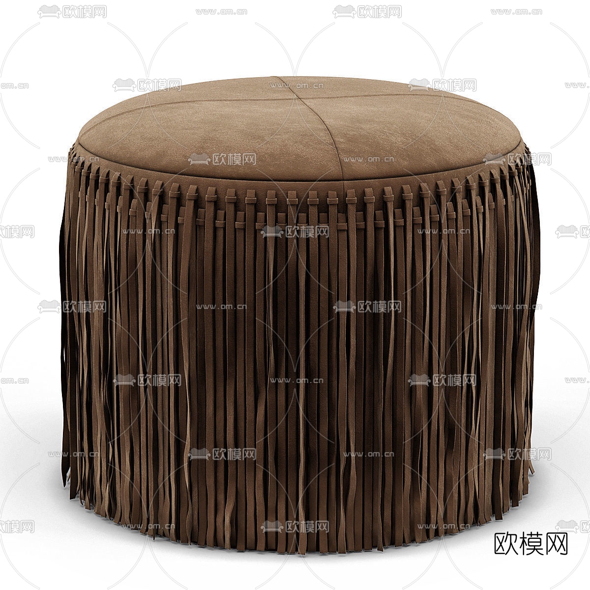 现代布艺圆凳沙发凳3d模型下载（渲染图4）