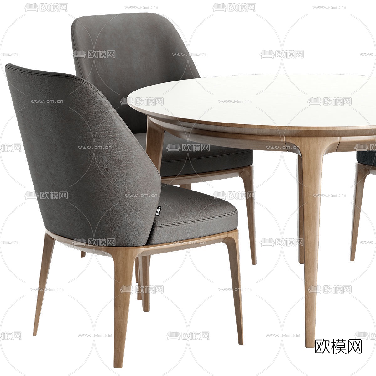 北欧餐桌椅3d模型