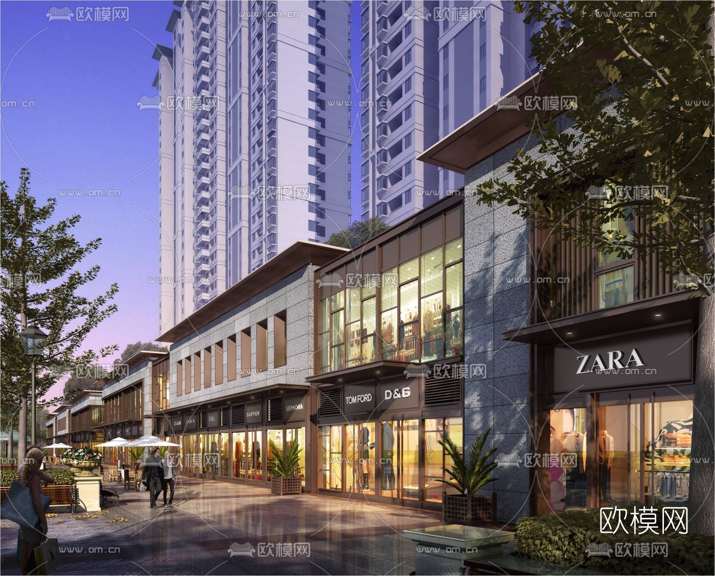 现代售楼处su模型下载（渲染图2）