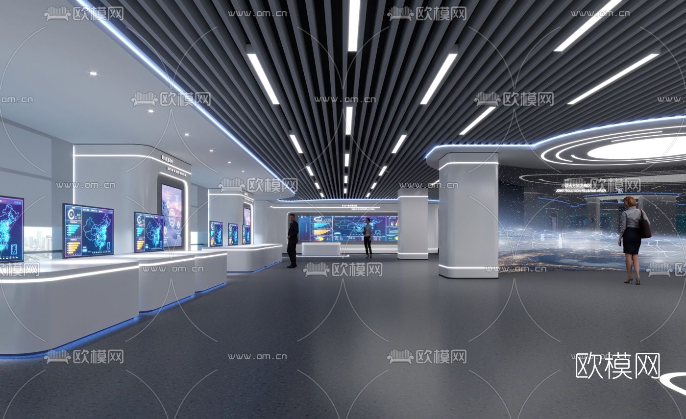 现代科技展厅3d模型