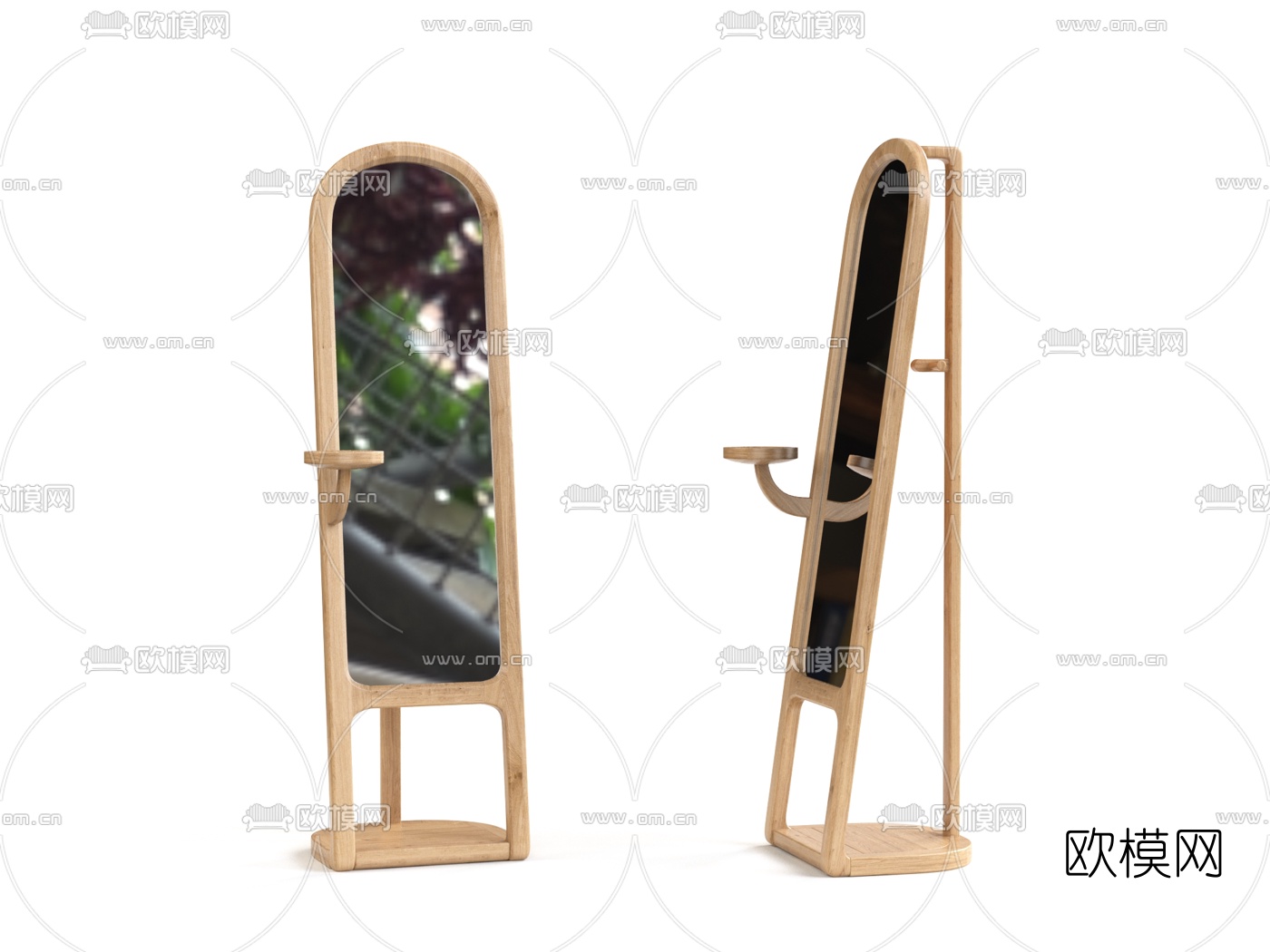 现代全身镜试衣镜3d模型