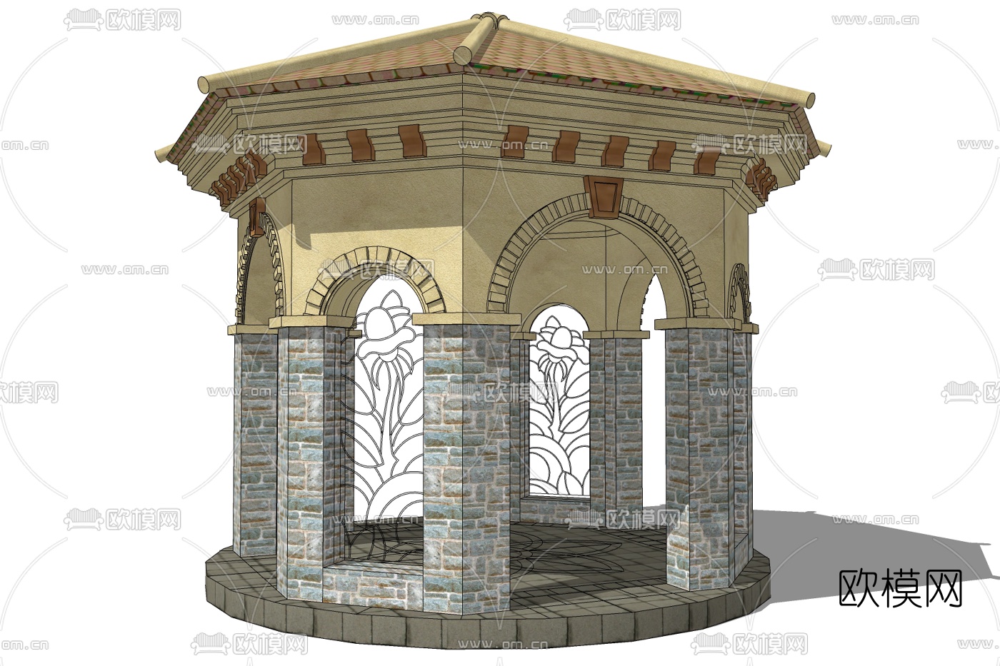 欧式凉亭免费su模型下载