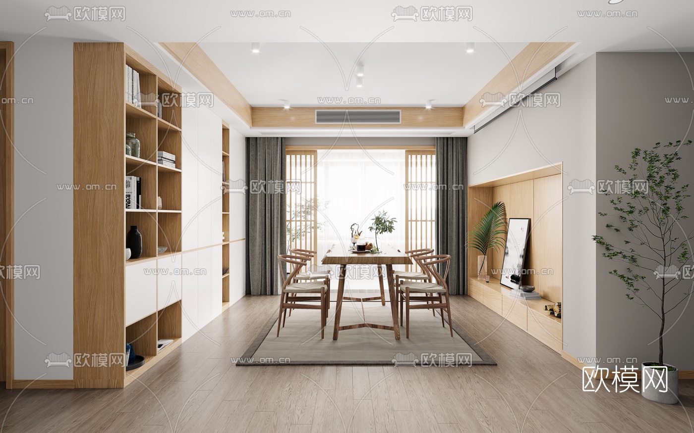 日式餐厅3d模型