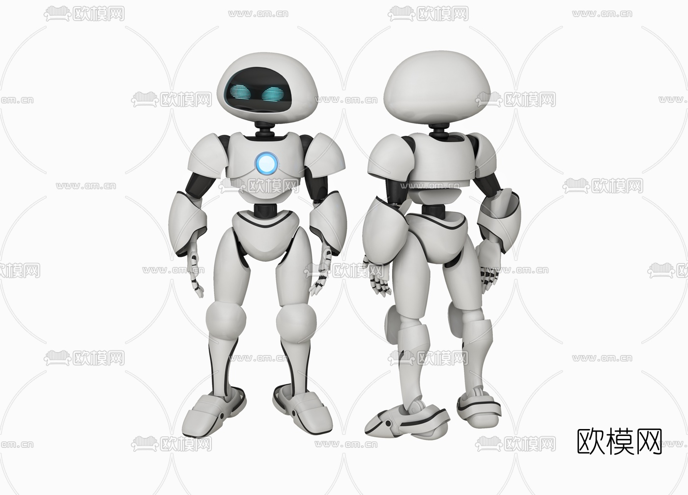 现代智能机器人3d模型