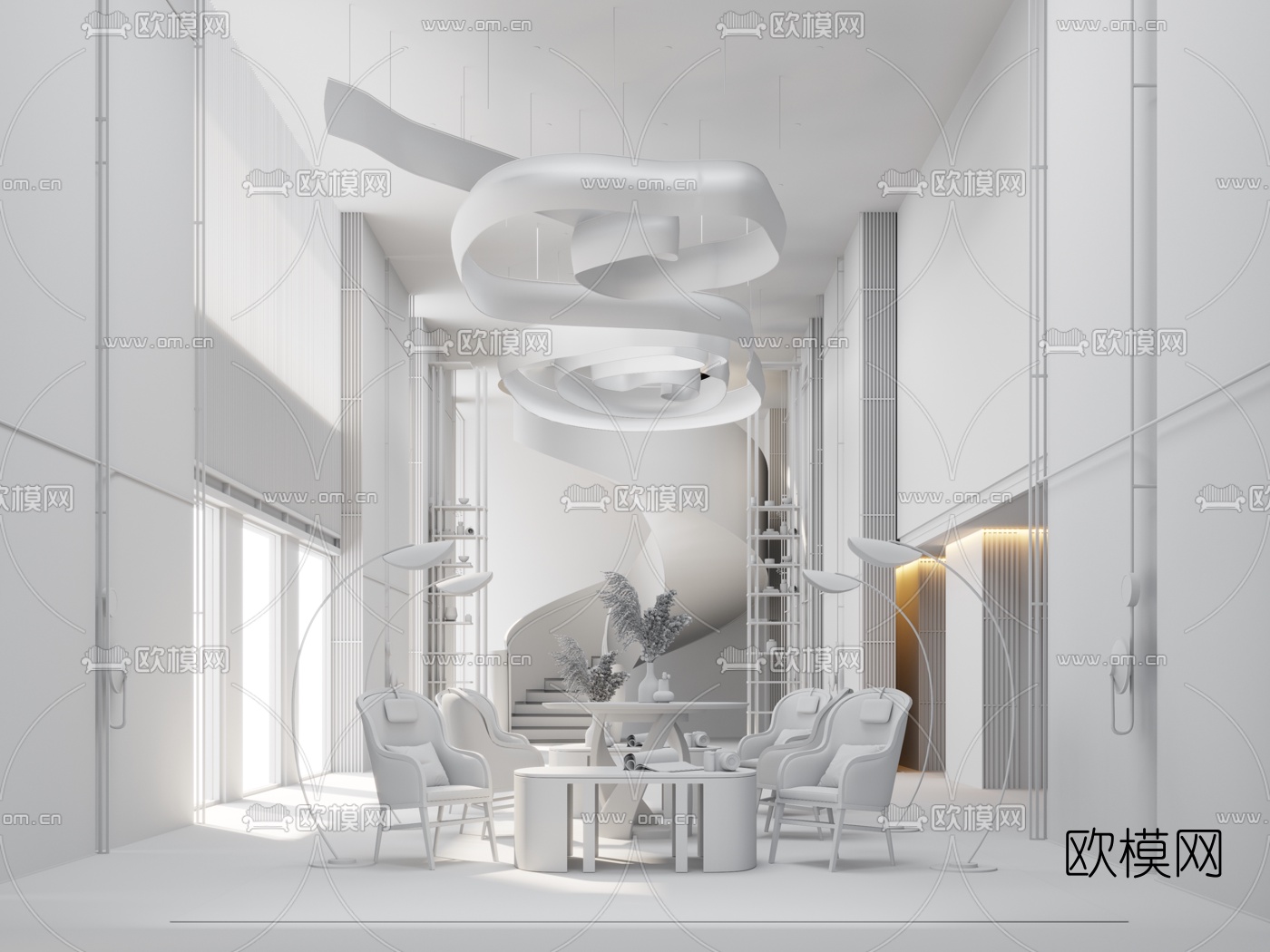 元禾大千设计 弘阳·昕悦府销售中心3d模型