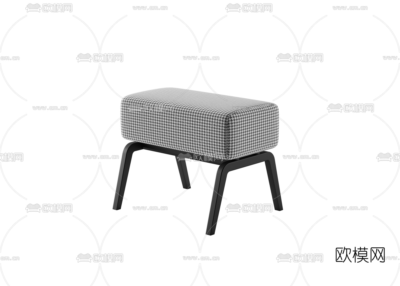 现代布艺凳子3d模型下载