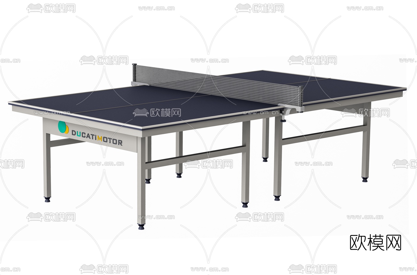 现代乒乓球桌3d模型下载（渲染图2）