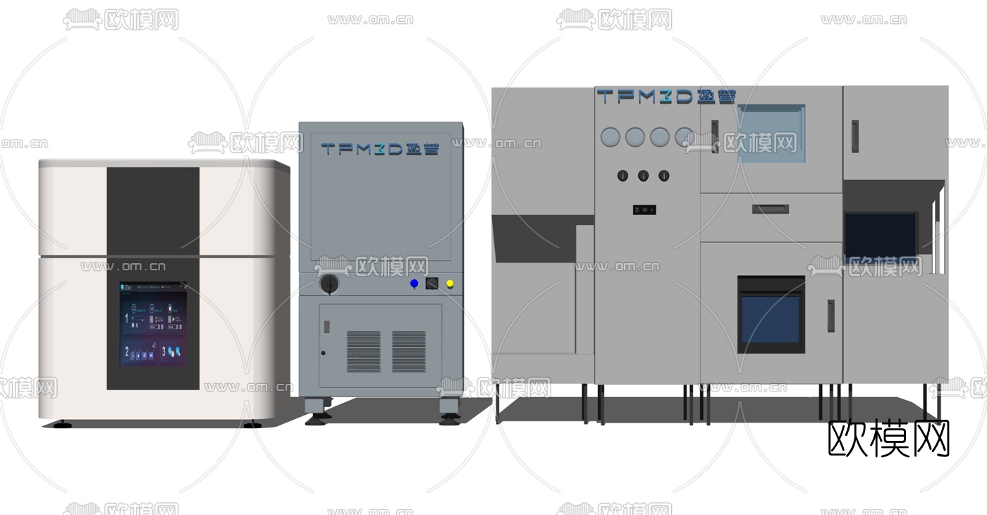 工业风数控机床车间su模型