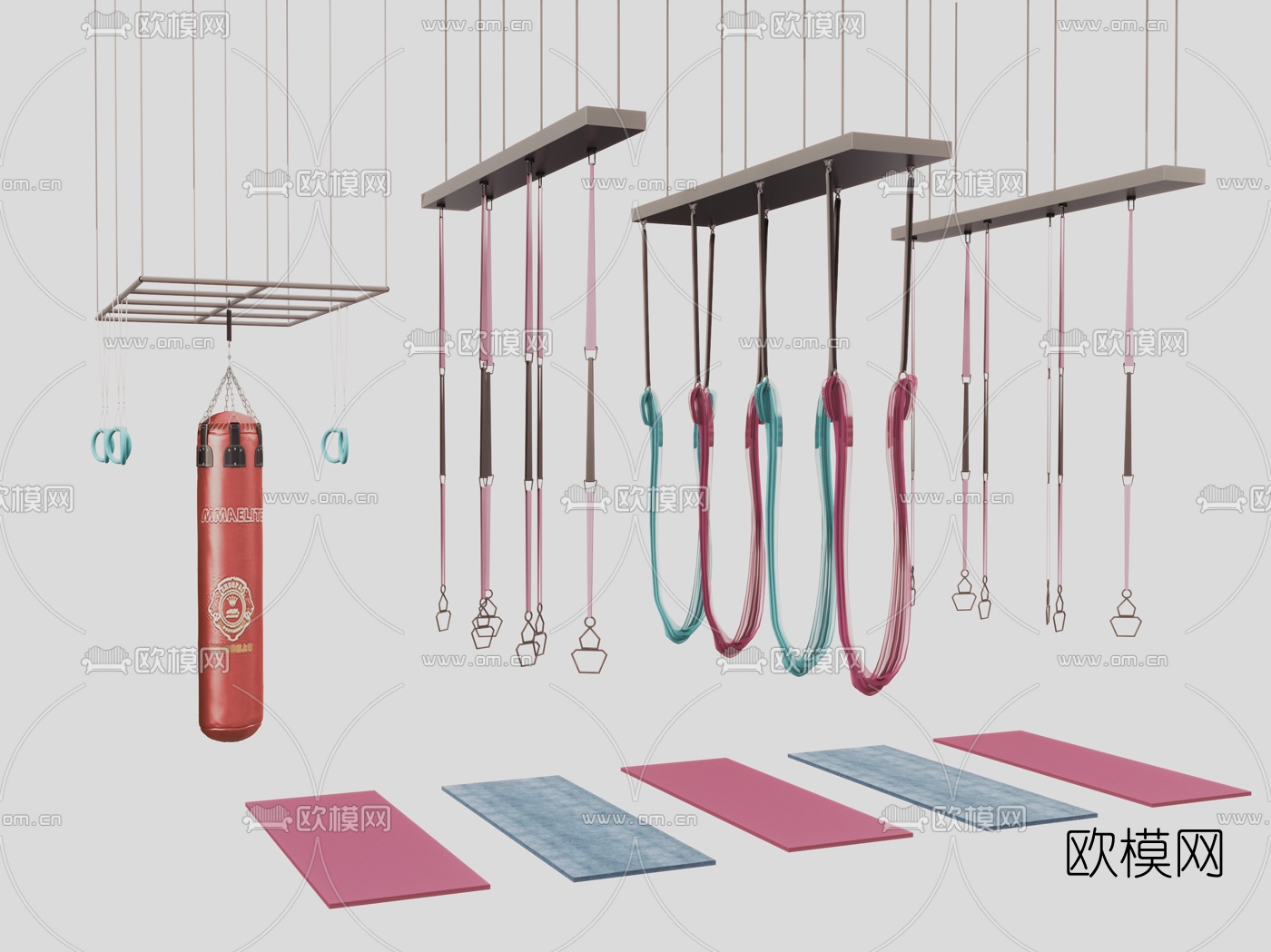现代瑜伽绳su模型下载（渲染图1）