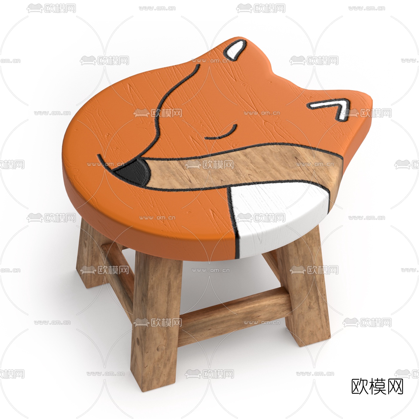 现代儿童卡通桌椅3d模型
