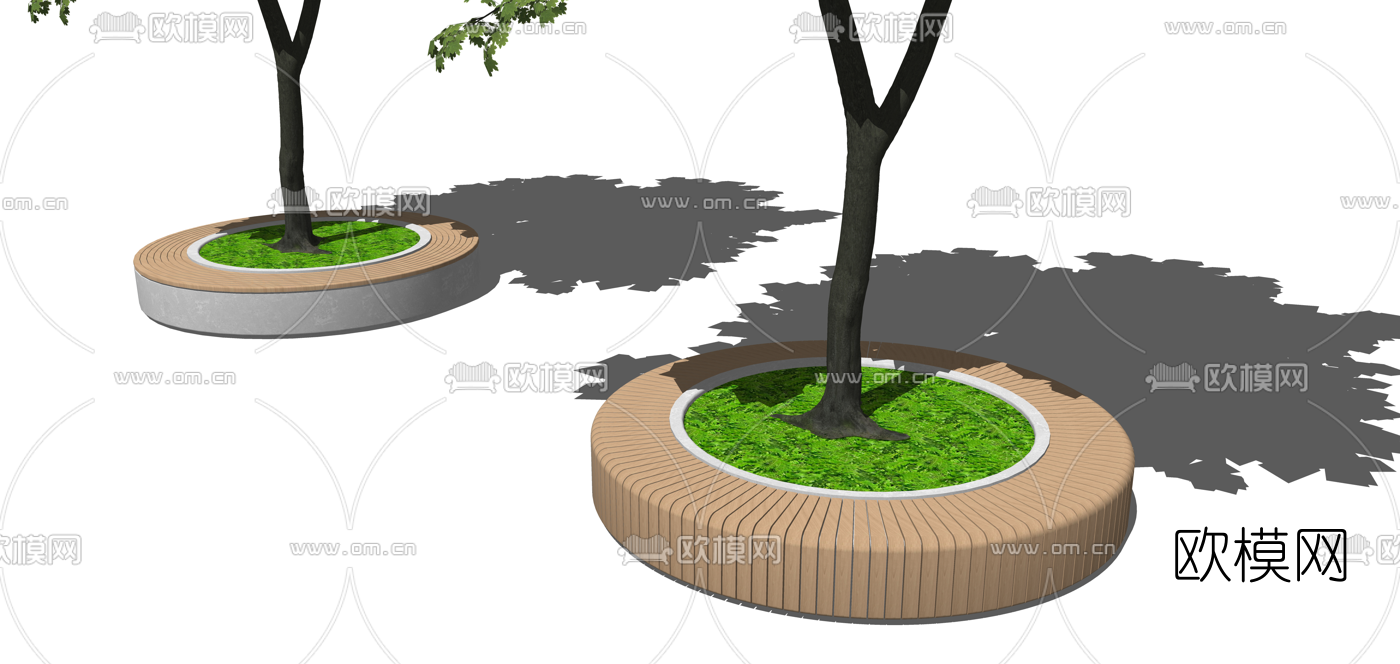 现代树池坐凳su模型下载（渲染图5）
