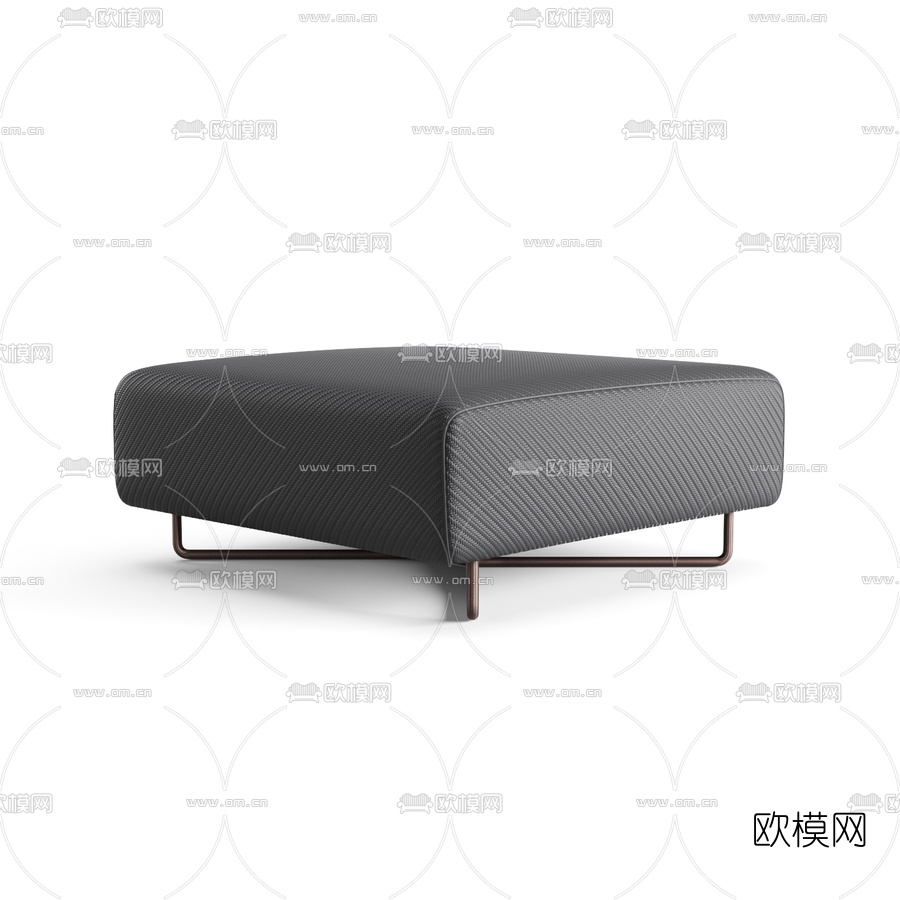现代脚踏沙发凳3d模型下载（渲染图2）