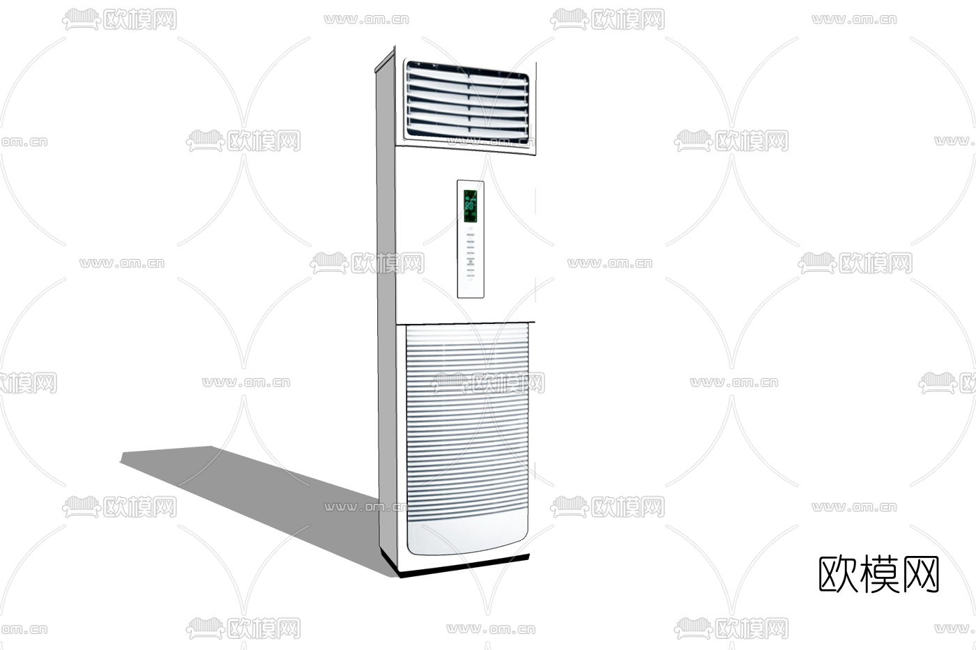 现代柜式空调免费su模型