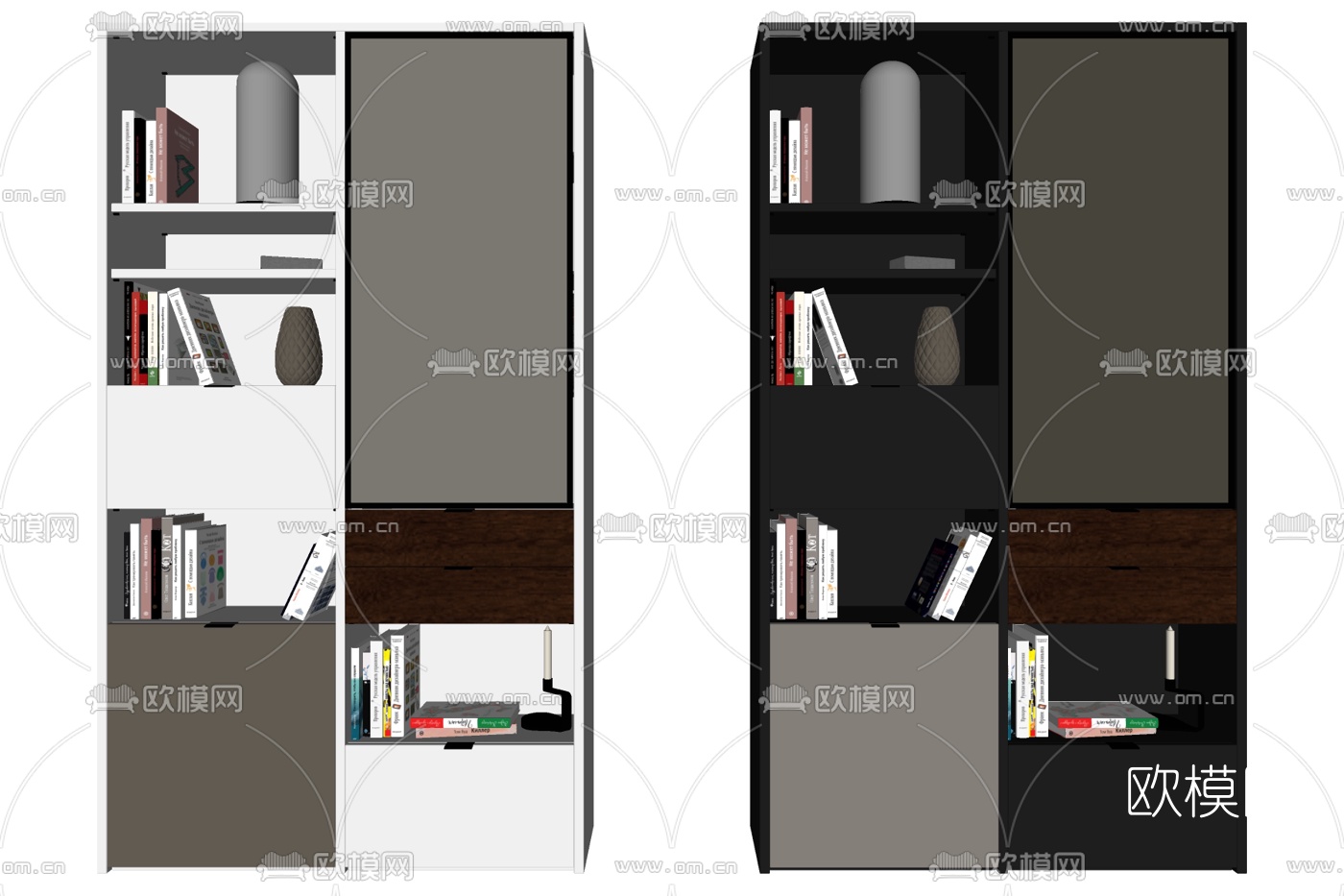 现代装饰柜su模型